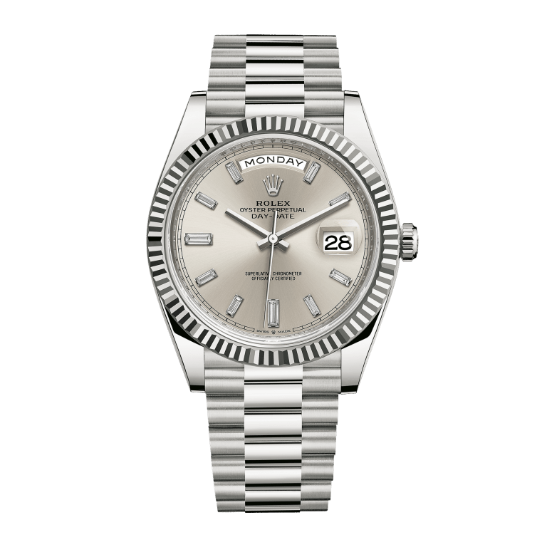 Day-Date White Gold Silver Dial 40mm Product Image 1