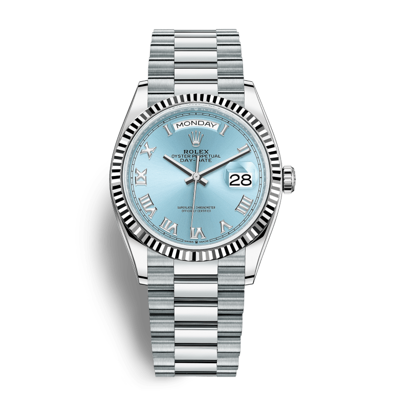 Day-Date Platinum Blue Dial 36mm Product Image 1