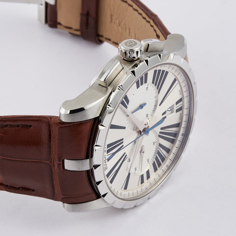 Excalibur Chronograph Steel Silver Dial 42mm Product Image 4