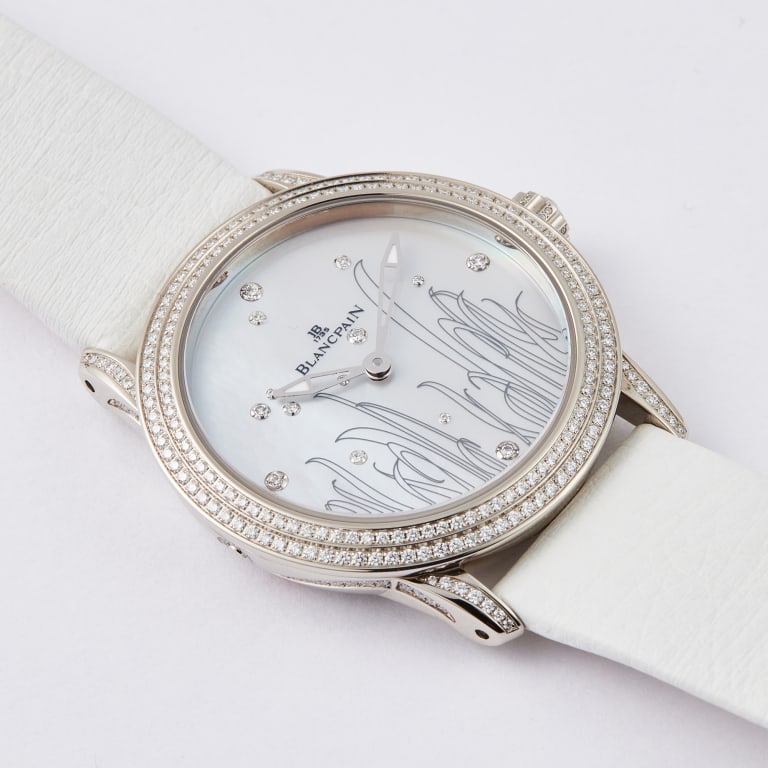 Ultra Slim White Gold Diamond Mother of Pearl Dial 34mm Product Image 2