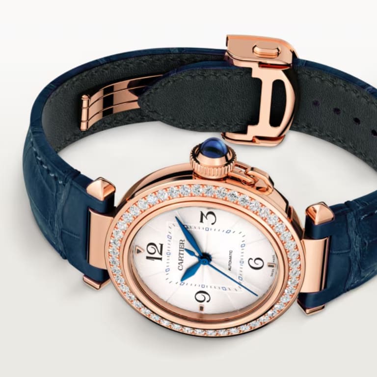 Pasha de Cartier Rose Gold Diamond Silver Dial 35mm Product Image 5