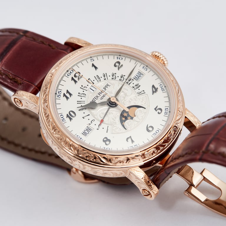 Retrograde Perpetual Calendar Rare Handcrafts Rose Gold White Dial 38mm Product Image 2