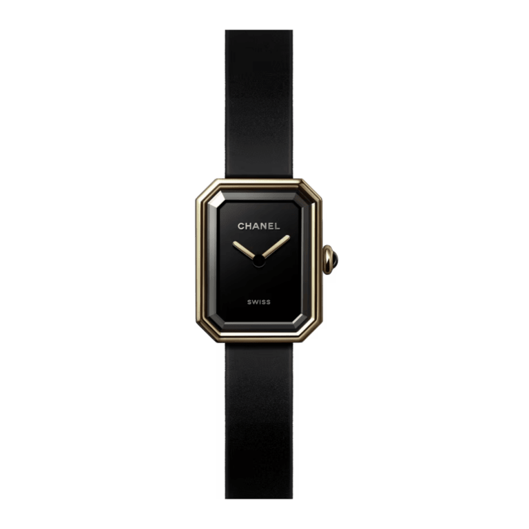 Premiere Ribbon Yellow Gold Black Dial 15mm Product Image 1