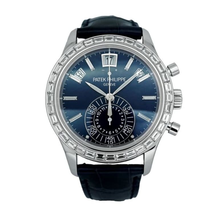 Annual Calendar Chronograph Platinum Diamond Blue Dial 40mm Product Image 2