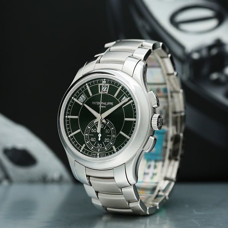 Annual Calendar Chronograph Steel Green Dial 42mm Product Image 3