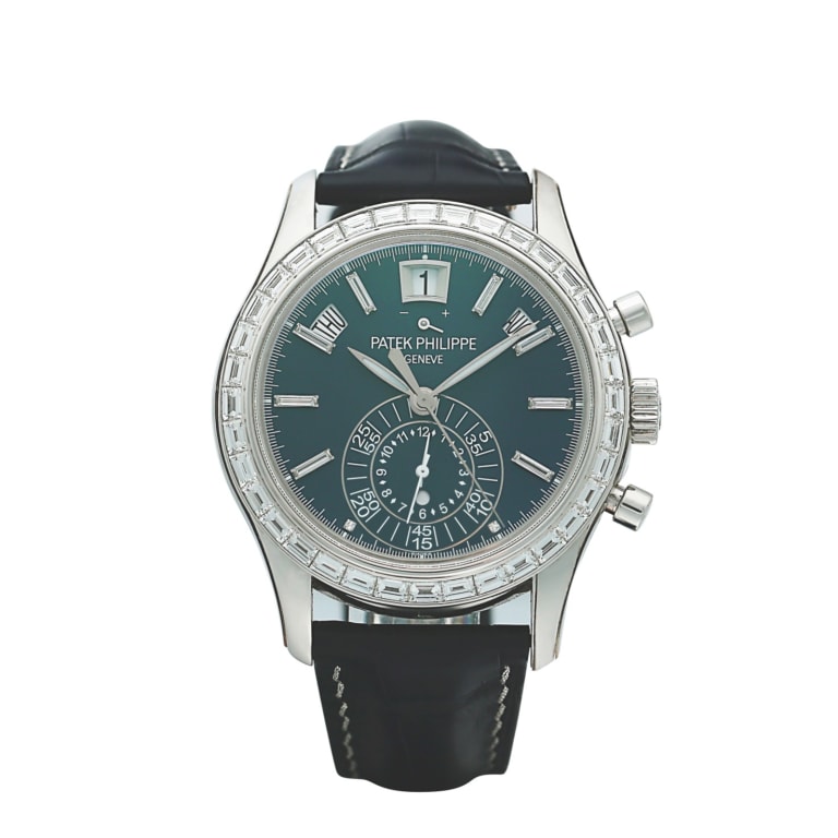 Annual Calendar Chronograph Platinum Diamond Blue Dial 40mm Product Image 1