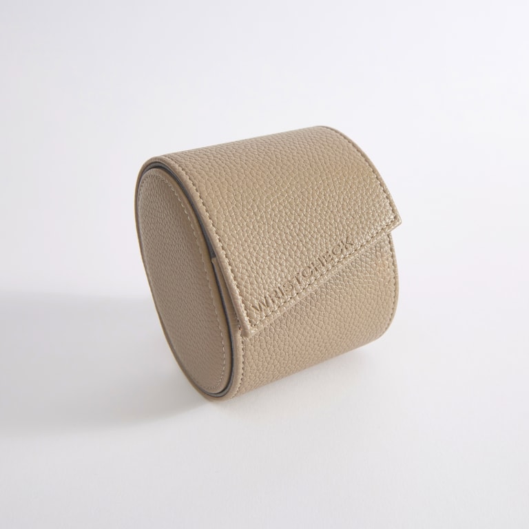 Wristcheck Single Watch Roll In Beige Product Image 1