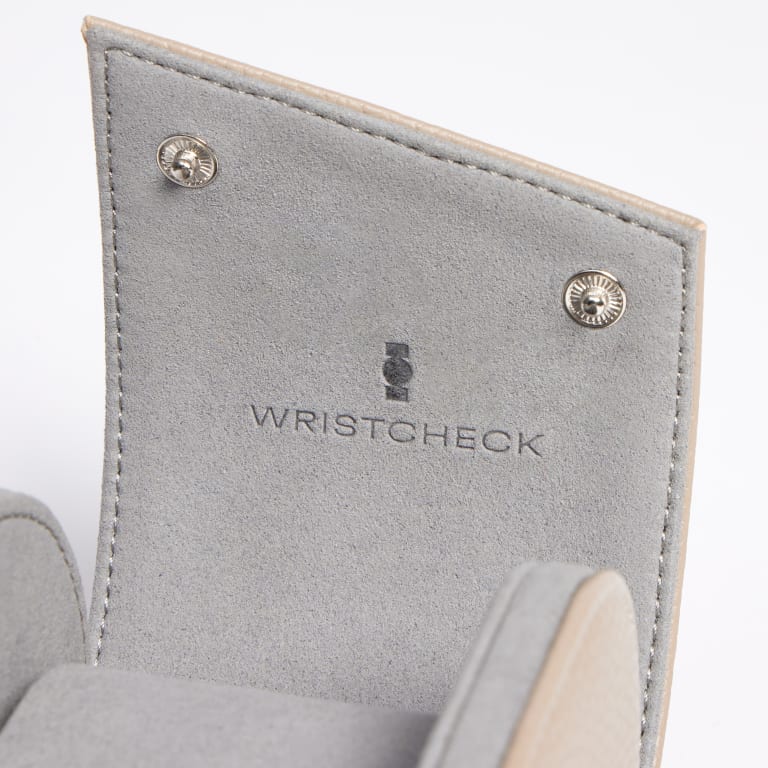 Wristcheck Single Watch Roll In Beige Product Image 4