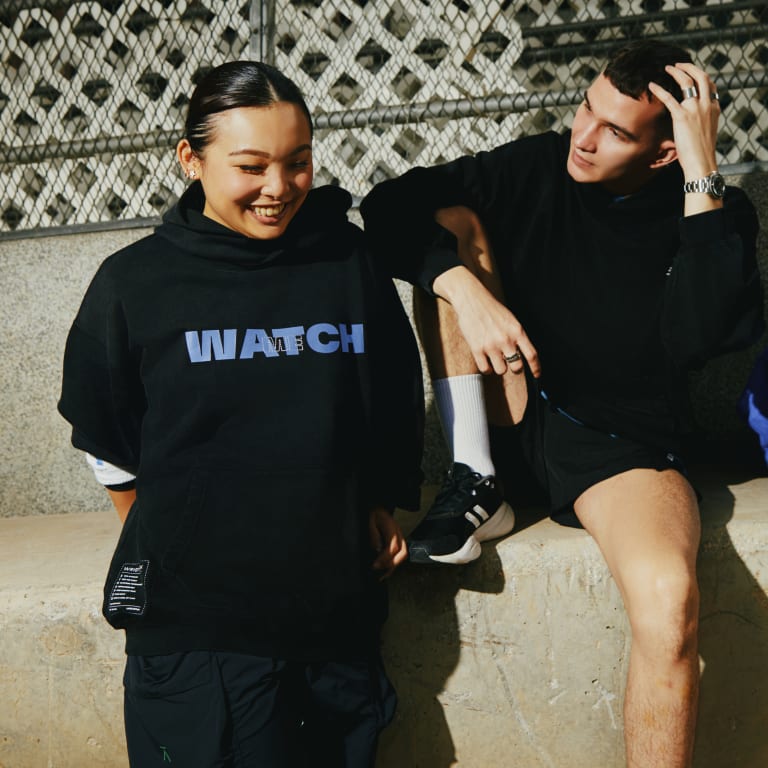 "Watch Me, Watch Out" Hoodie With Sewn-In Watch Cloth Product Image 2