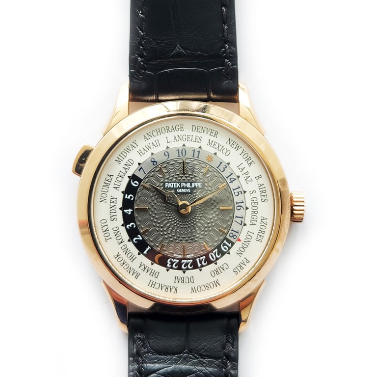 World Time Rose Gold Grey Dial 38mm Product Image 1