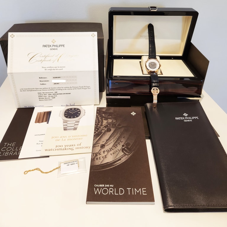 World Time Rose Gold Grey Dial 38mm Product Image 7