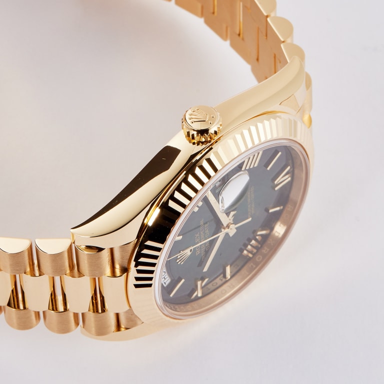 Day-Date Yellow Gold Green Ombré Dial Product Image 3