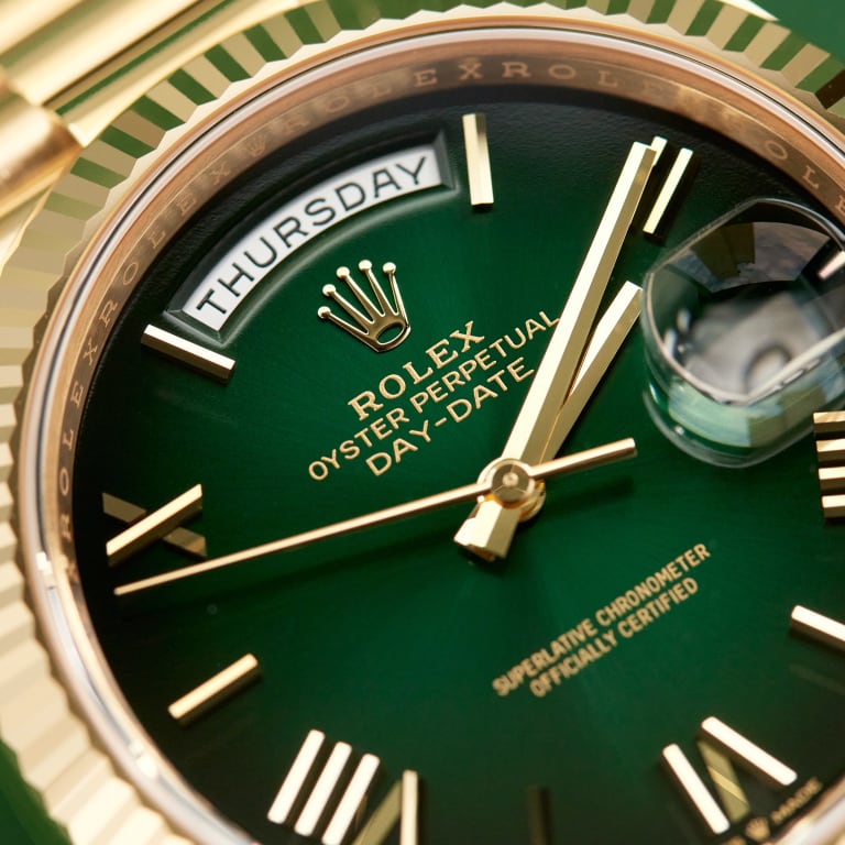 Day-Date Yellow Gold Green Ombré Dial Product Image 3
