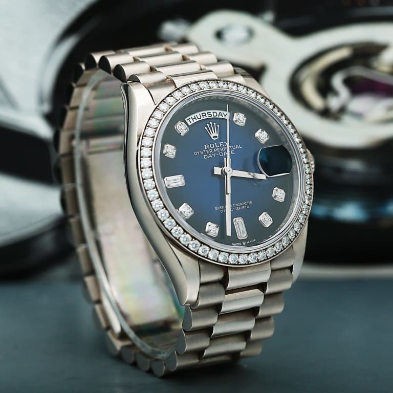 Day-Date White Gold Blue Dial 36mm Product Image 3