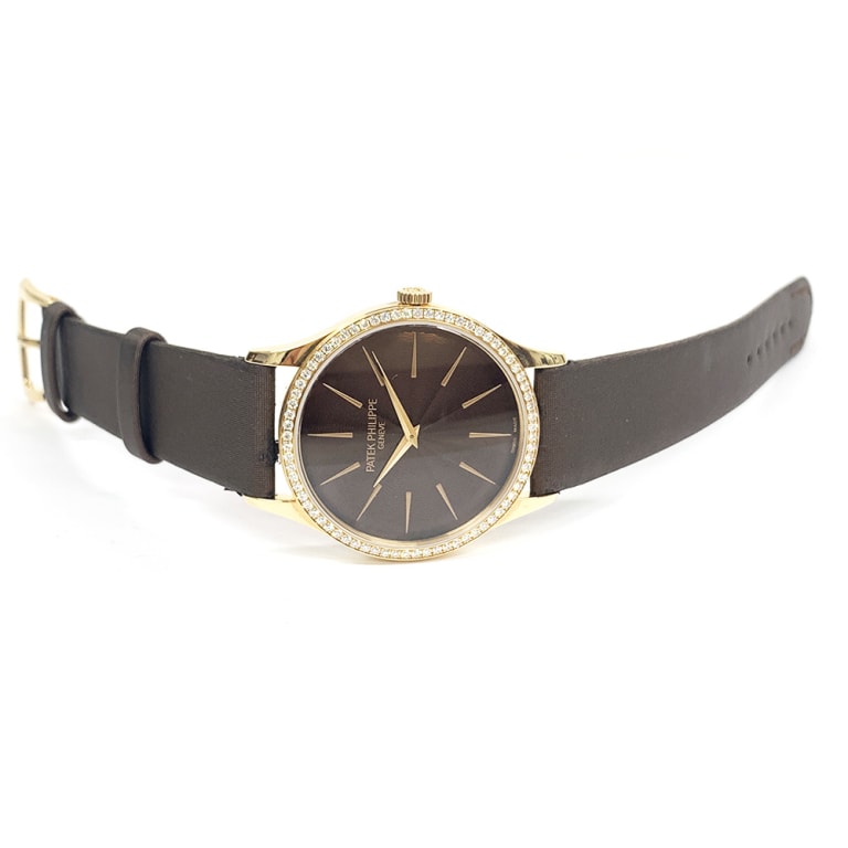 Calatrava Rose Gold Diamond Brown Dial 33mm Product Image 3