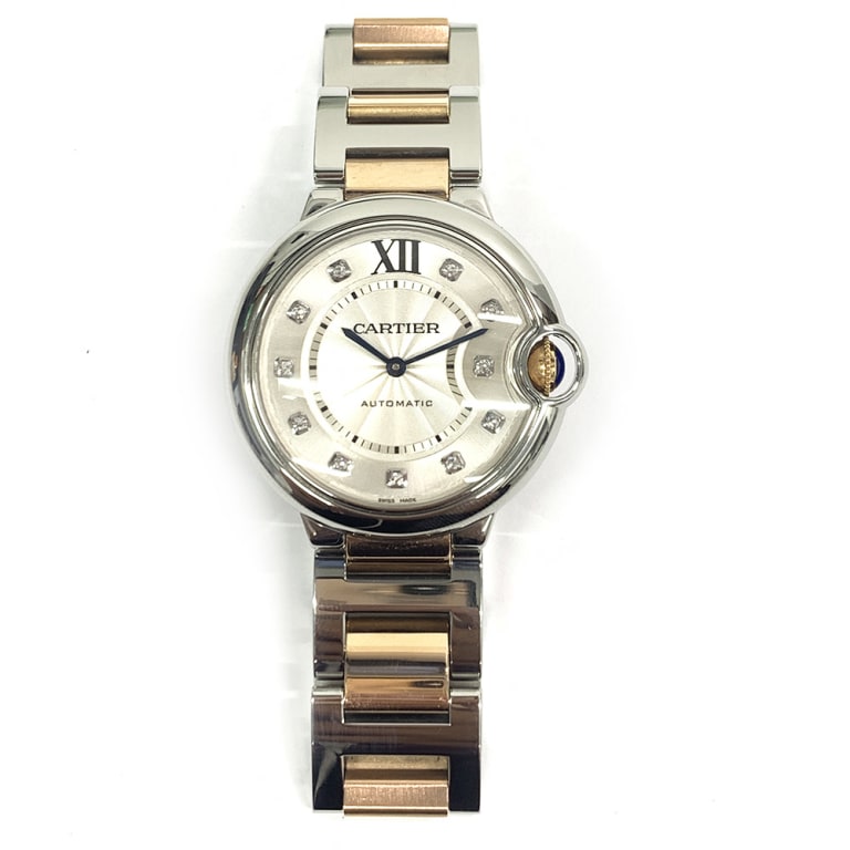 Ballon Bleu de Cartier Rose Gold & Steel Diamond Silver Dial 36mm Product Image 1