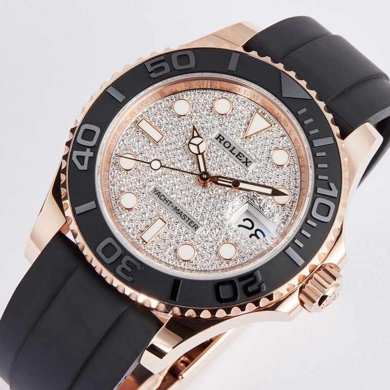 Yacht-Master Rose Gold Oysterflex Pave Dial 40mm Product Image 1
