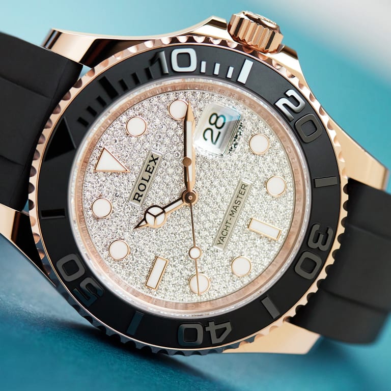 Yacht-Master Rose Gold Oysterflex Pave Dial 40mm Product Image 14