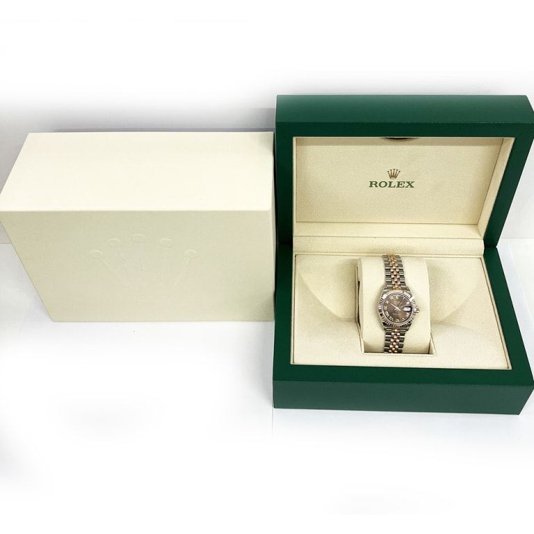 Lady-Datejust Rose Gold & Steel Brown Dial 28mm Product Image 5