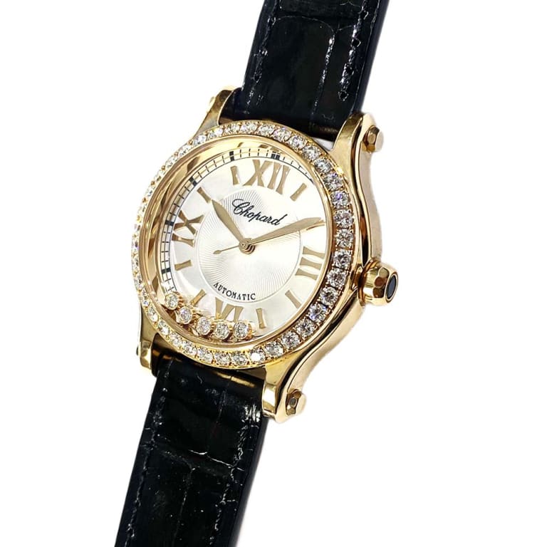 Happy Sport Rose Gold Diamond Silver Dial 30mm Product Image 5