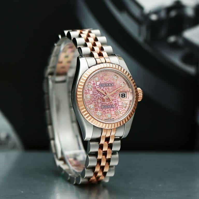 Lady-Datejust Rose Gold & Steel Jubilee Pink Computer Dial 26mm Product Image 2