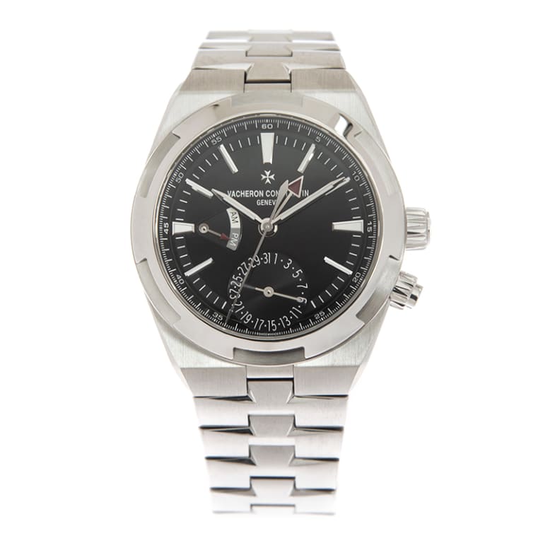 Overseas Dual Time Steel Black Dial 41mm Product Image 1