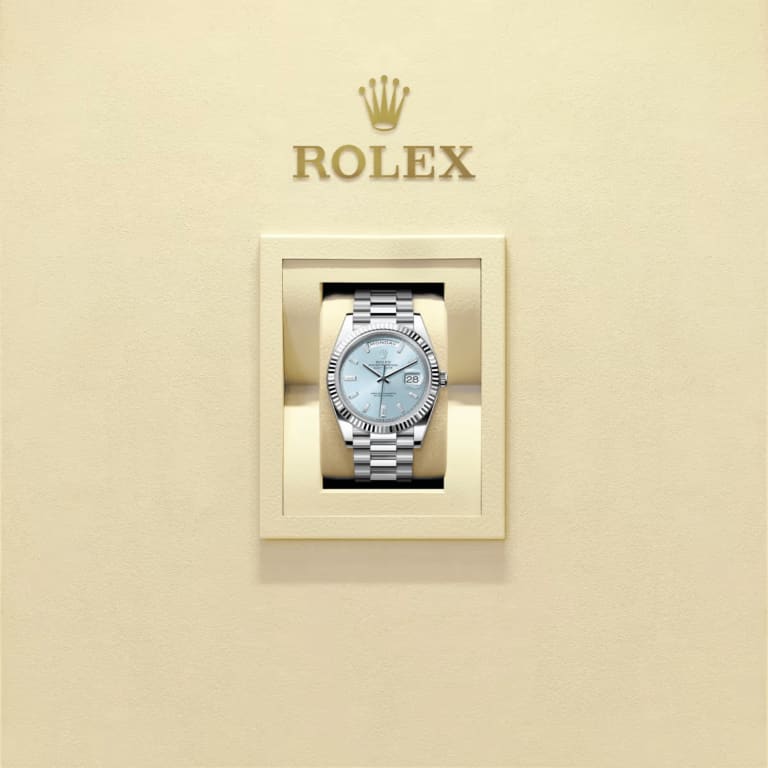 Day-Date Platinum Blue Dial 40mm Product Image 4