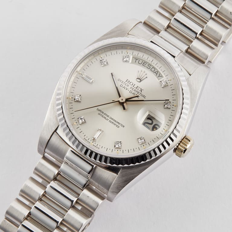 Vintage Day-Date White Gold Silver Dial 36mm Product Image 1