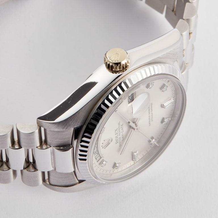 Vintage Day-Date White Gold Silver Dial 36mm Product Image 3