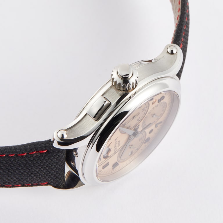 Perpetual Calendar Split-Second Monopusher Chronograph Platinum Salmon Dial 38mm Product Image 3
