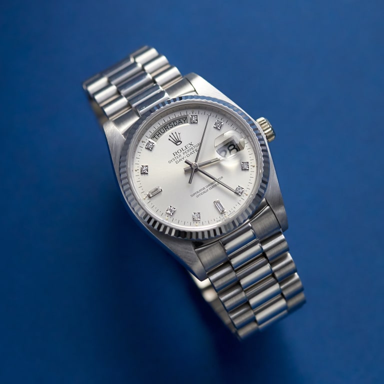 Vintage Day-Date White Gold Silver Dial 36mm Product Image 12