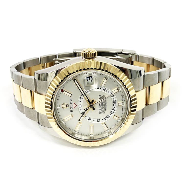 Sky-Dweller Yellow Gold & Steel Jubilee White Dial 42mm Product Image 2