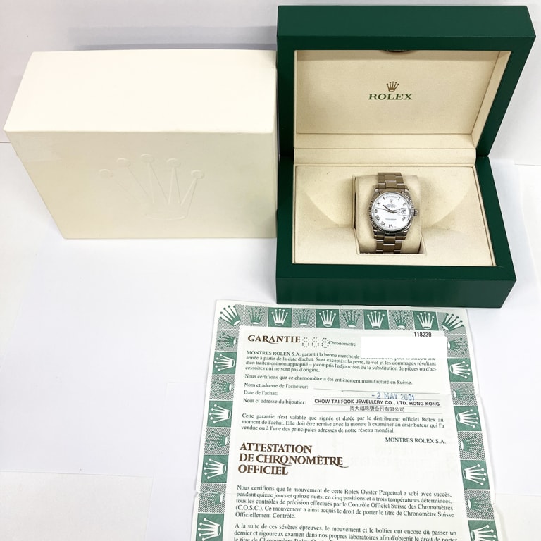 Day-Date 36 White Gold White Dial 36mm Product Image 5