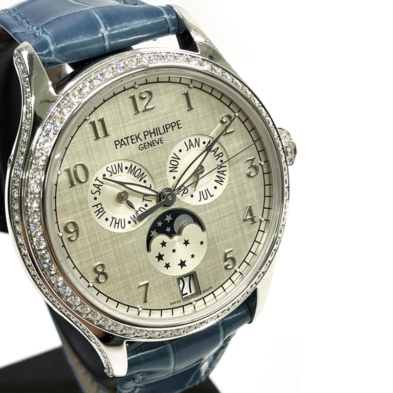 Annual Calendar White Gold Diamond Silver Dial 38mm Product Image 6