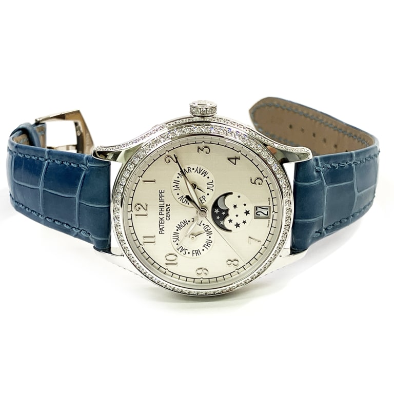 Annual Calendar White Gold Diamond Silver Dial 38mm Product Image 3