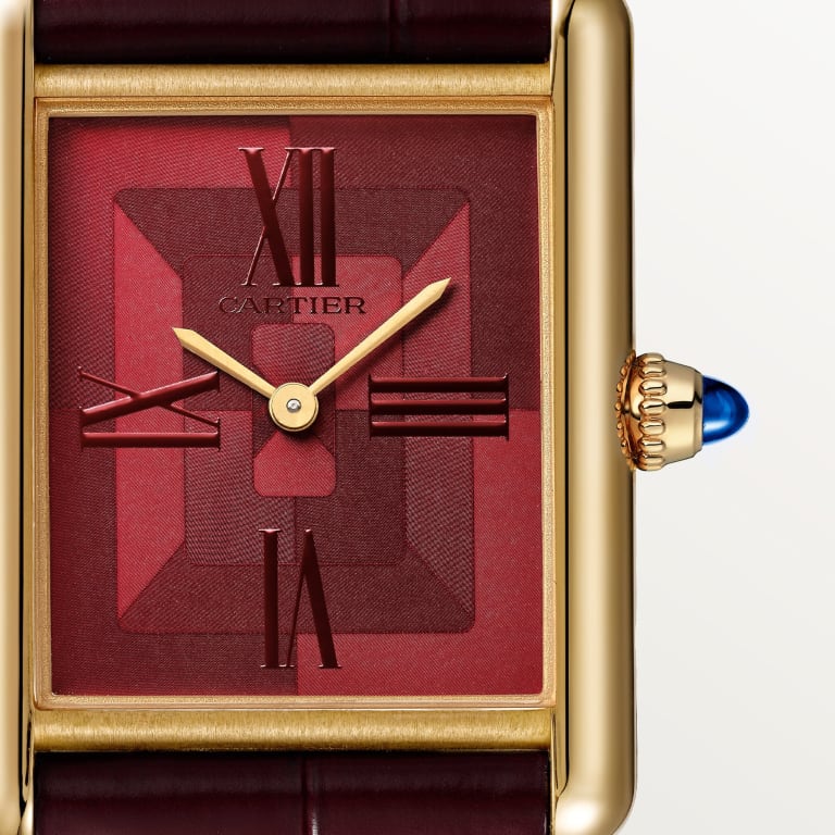 Tank Louis Cartier Yellow Gold Red Dial 25mm Product Image 1