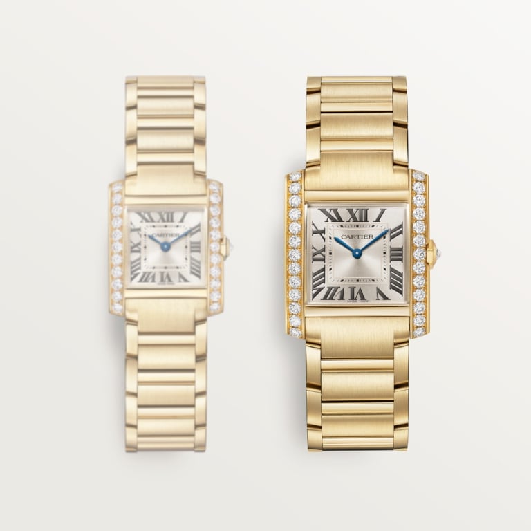 Tank Française Yellow Gold Diamond Golden Sunray Dial 27mm Product Image 7