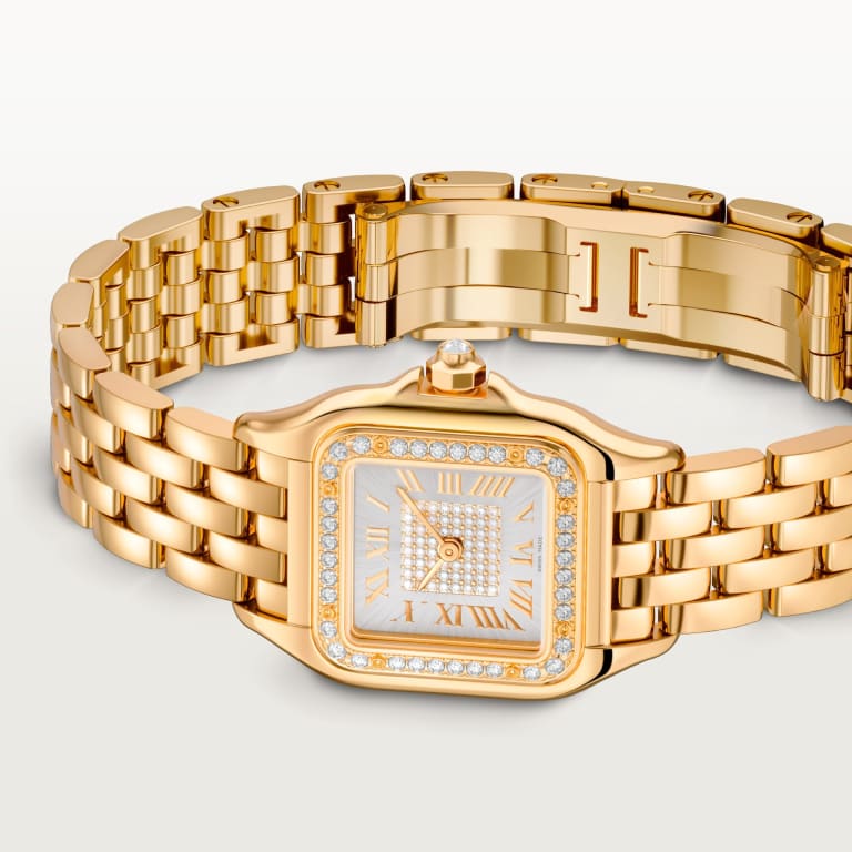 Panthère de Cartier Yellow Gold Diamond Silver Pave Dial 22mm Product Image 2