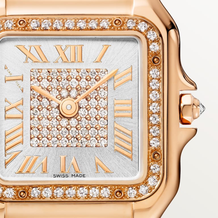 Panthère de Cartier Rose Gold Diamond Silver Pave Dial 26mm Product Image 1