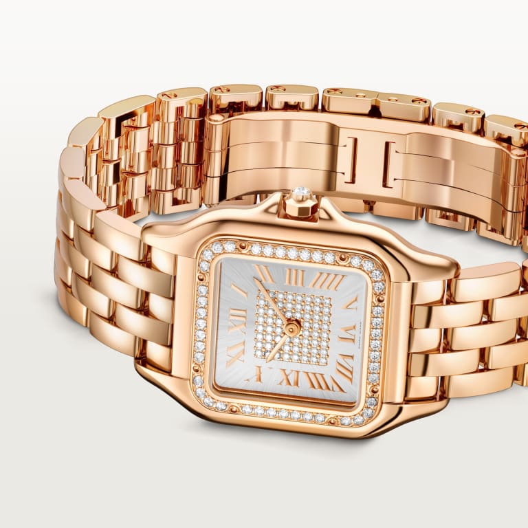 Panthère de Cartier Rose Gold Diamond Silver Pave Dial 26mm Product Image 2