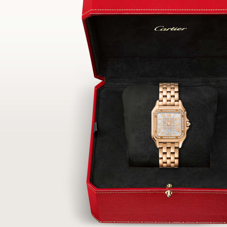 Panthère de Cartier Rose Gold Diamond Silver Pave Dial 26mm Product Image 5