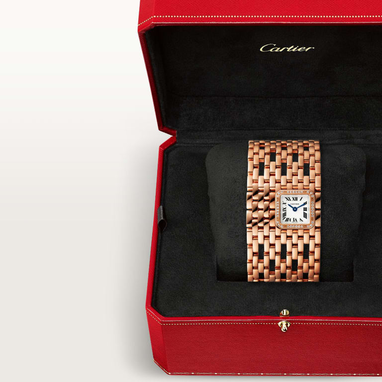 Panthère Cuff de Cartier Rose Gold Diamond Silver Dial 19mm Product Image 5
