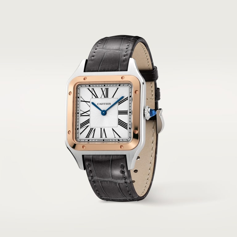 Santos-Dumont Rose Gold & Steel Silver Dial 31mm Product Image 2