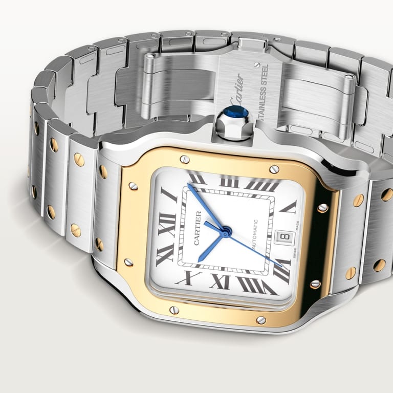 Santos de Cartier Yellow Gold & Steel White Dial 39mm Product Image 3