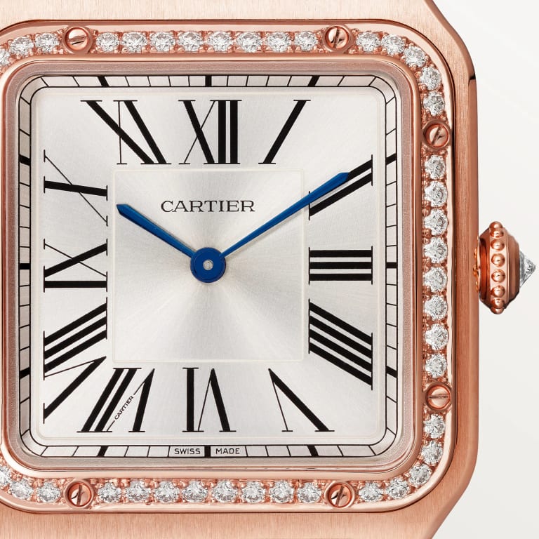 Santos-Dumont Rose Gold Diamond Silver Dial 31mm Product Image 1