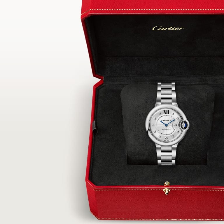 Ballon Bleu de Cartier Steel Diamond Silver Dial 33mm Product Image 9