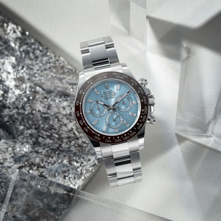 Daytona Platinum Baguette Ice Blue Dial 40mm Product Image 2