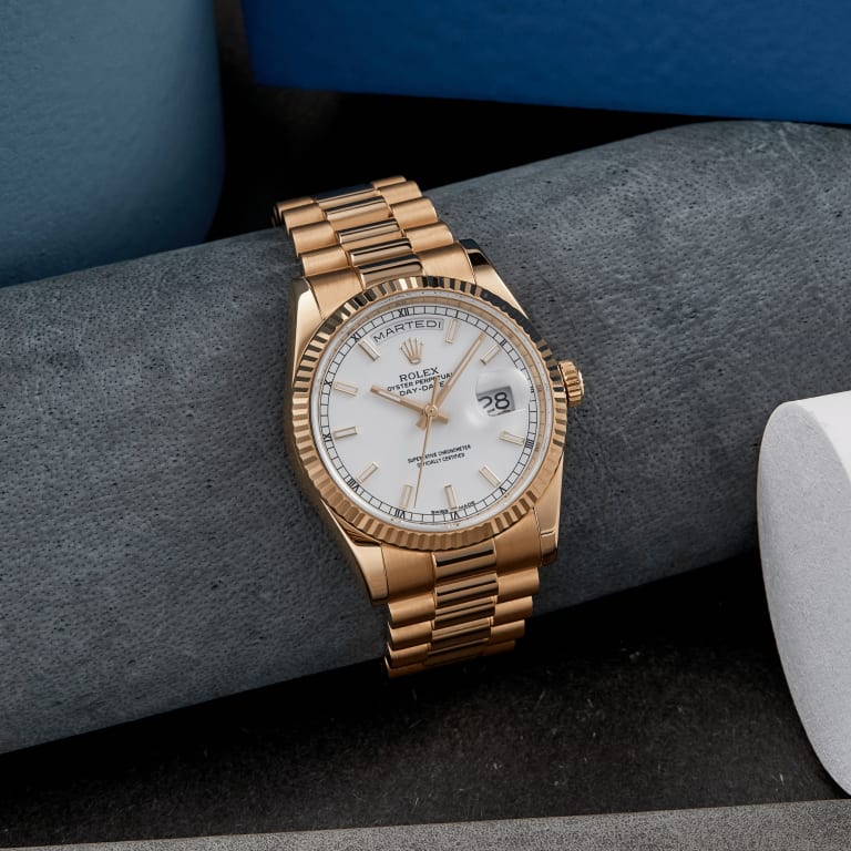 Day-Date Yellow Gold Ivory White Dial 36mm Product Image 1