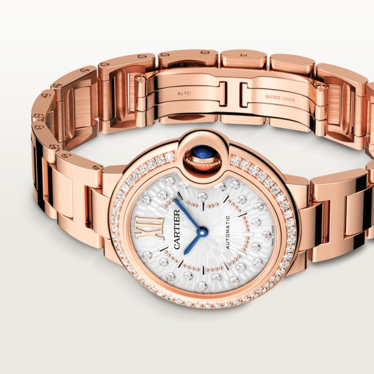 Ballon Bleu de Cartier Rose Gold Diamond Silver Dial 33mm Product Image 2