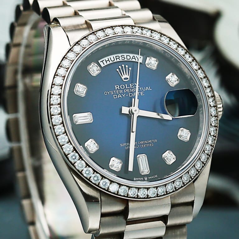 Day-Date White Gold Blue Dial 36mm Product Image 2